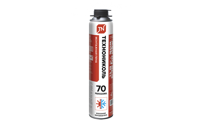 Пена проф. монтажная всесизонная ТЕХНОНИКОЛЬ PROFESSIONAL от -18°С до +35°С 70л