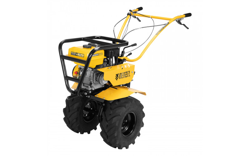Мотоблок DPT-470S-PRO, 7 л.с, рем. сцеп, ширина 100 см, глубина 35 см, фрез 3*4, ШОМ, передачи 4В/2Н, вес 98 кг, Denzel
