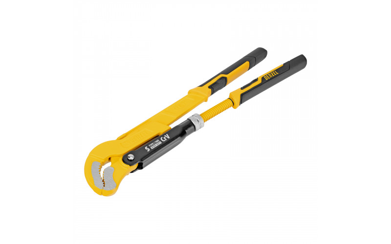 Ключ трубный (газовый) рычажный №1, 1", до 40мм, цельнокованый, CrV, тип "S" Denzel
