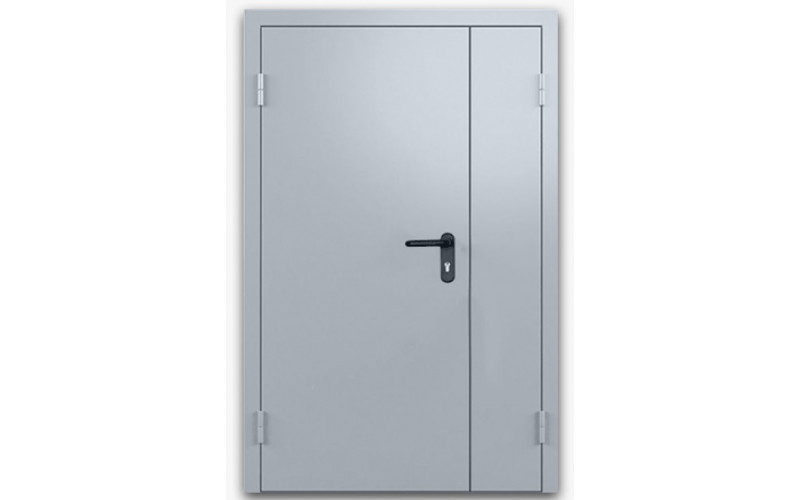 Дверь противопожарная двухствор. левая ДПМ-2-EI60 1470*2320мм RAL7035