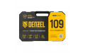 Набор инструментов, 1/2", 1/4", CrV, S2, пластиковый кейс, 109 предметов Denzel